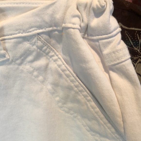 George size 10 white denim high rise bootcut jeans w/ stretch patch pockets - Picture 4 of 15